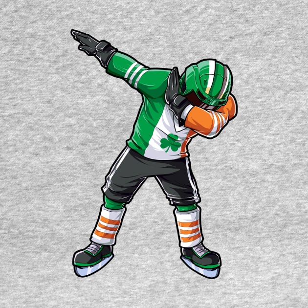 Dabbing Hockey St Patricks Day Irish Ireland Flag Men by Macy XenomorphQueen